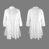 Custom Personalized Flared Sleeve Button Tiered Shirt Dress
