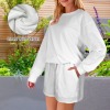 Custom Personalized Long Sleeve Fleece Sweatshirt & Drawstring Shorts Set