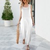 Custom Individualized Sleeveless Drawstring Elastic Waist Pocket Jumpsuit