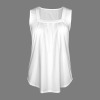 Custom Individualized Women's Square Neck Sleeveless Pleated Tank Tops