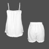 Custom Specialized Tassel Trim Backless Cami Top & Elastic Waist Shorts Set