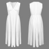 Custom Specialized Deep V-Neck Sleeveless High Waist Maxi Dress