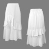 Custom Personalized High Side Split Ruffle Hem Maxi Skirt