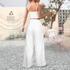 Custom Individualized Crop Cami Top & Wide Leg Pants Set