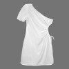 Custom Specialized One Shoulder Cutout A-line Dress