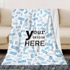 Custom Flannel Fleece Throw Blanket 60"x80"