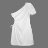 Custom Specialized One Shoulder Cutout A-line Dress
