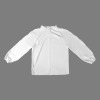 Custom Specialized Lotus Leaf Round Neck Long Sleeve Pleated Off Shoulder Blouse