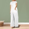 Custom Personalized Sleeveless Straps Pocket Wide Leg Jumpsuit