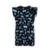 Round-Neck Puff-Sleeve Short-Sleeved Dress