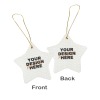 Custom Star Shaped Ceramic Ornament