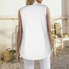 Custom Personalized Sleeveless Button Tank Tops Shirts