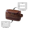 Red Brown PU Toiletry Bag (Two Side Custom)（Made In USA）