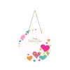 Round Wood Door Hanging Sign 9.84''
