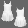 Custom Personalized Spaghetti Straps Square Neck Pleated Sport Dress