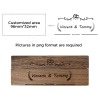 Custom Double Slot Wooden Ring Box