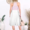 Custom Personalized High Waist Bowknot Front A-line Skirt