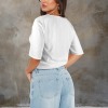 Custom Individualized V-Neck Knotted Hem Blouse Tops