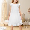 Custom Personalized Short Sleeve Ruffle Hem Girls Dress