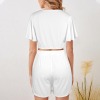 Custom Personalized Flutter Sleeve Crop Top & High Waist Shorts Set