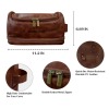 Red Brown PU Toiletry Bag (Two Side Custom)（Made In USA）