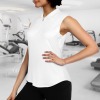 Custom Specialized Sleeveless Polo Shirts Zip Up Sports Tank Tops