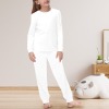 Girl's All Over Print Round Neck Long Sleeve Pajama Set