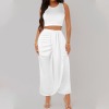 Custom Personalized Crop Tank Top & High Waist Skirt Sets