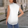 Custom Personalized Women's Sleeveless Polo Button Active Tops