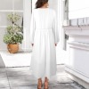 Custom Individualized V-Neck Tassel Long Sleeve Maxi Dress