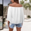 Custom Personalized Off Shoulder Trumpet Sleeve Blouse