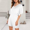 Custom Individualized V-Neck Batwing Sleeve Lace Up Short Romper