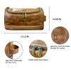 Yellow Brown PU Toiletry Bag (Two Side Custom)（Made In USA）