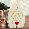 Wooden Bear Family Puzzle with 4 Names