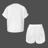 Custom Personalized V-Neck Short Sleeve Drawstring Shorts Set
