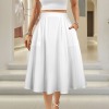 Custom Personalized Women's Elastic Waist Pocket Maxi Skirt