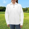 All-Over Print Girl's Long Sleeve Polo Shirt