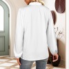 Custom Specialized Long Sleeve Ruffled Trim  V Neck Shirts