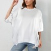 Custom Personalized Round Neck Half Sleeve High Low Hem T-Shirt