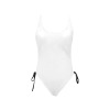 Women Drawstring Side One-Piece Swimsuit