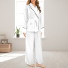 Custom Personalized Women's Tie Waist Pocket Long Pajama Sets