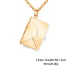 UV Print Stainless Steel Envelope Necklace