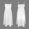 Custom Personalized Spaghetti Strap Flowy Hem Maxi Dress