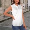 Custom Personalized Women's Sleeveless Polo Button Active Tops