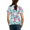 All Over Print T-Shirt for Women (Solid Color Collar) (T40)(Made In Queen)