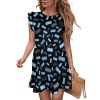 Round-Neck Ruffle-Hem Dress