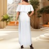 Women's Off-the-Shoulder Ruffled Maxi Dress
