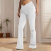 Custom Individualized High Waist Crossover Tummy Control Flare Leggings