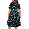 Short-Sleeved Fitted Dress