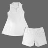 Custom Personalized Separates Inner Shorts & Sleeveless Lapel Zipper Pocket Sport Dress
